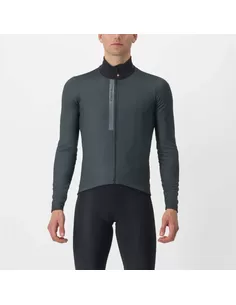 Castelli Thermal Jersey 4523512 Rover GreenBlack